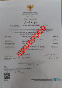 Sertifikat halal Ayam Ungkep Janur Food